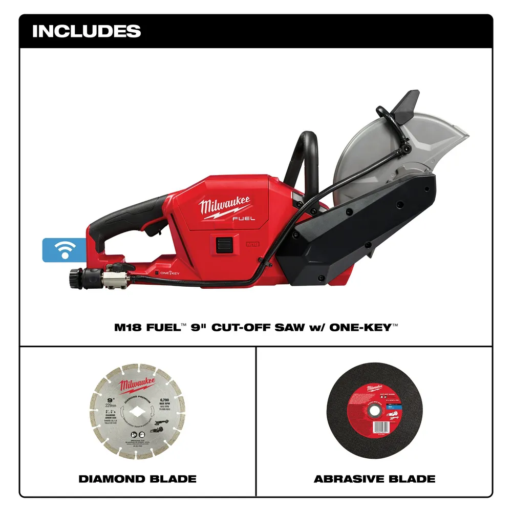 Milwaukee M18 Fuel 9" Cut-Off Saw with One-Key