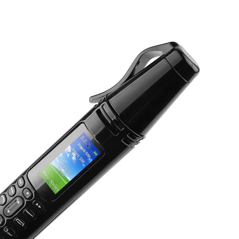 Mini CellPhone Recording Pen with Tiny LCD Screen GSM Dual SIM Camera Flashlight and Bluetooth Dialer