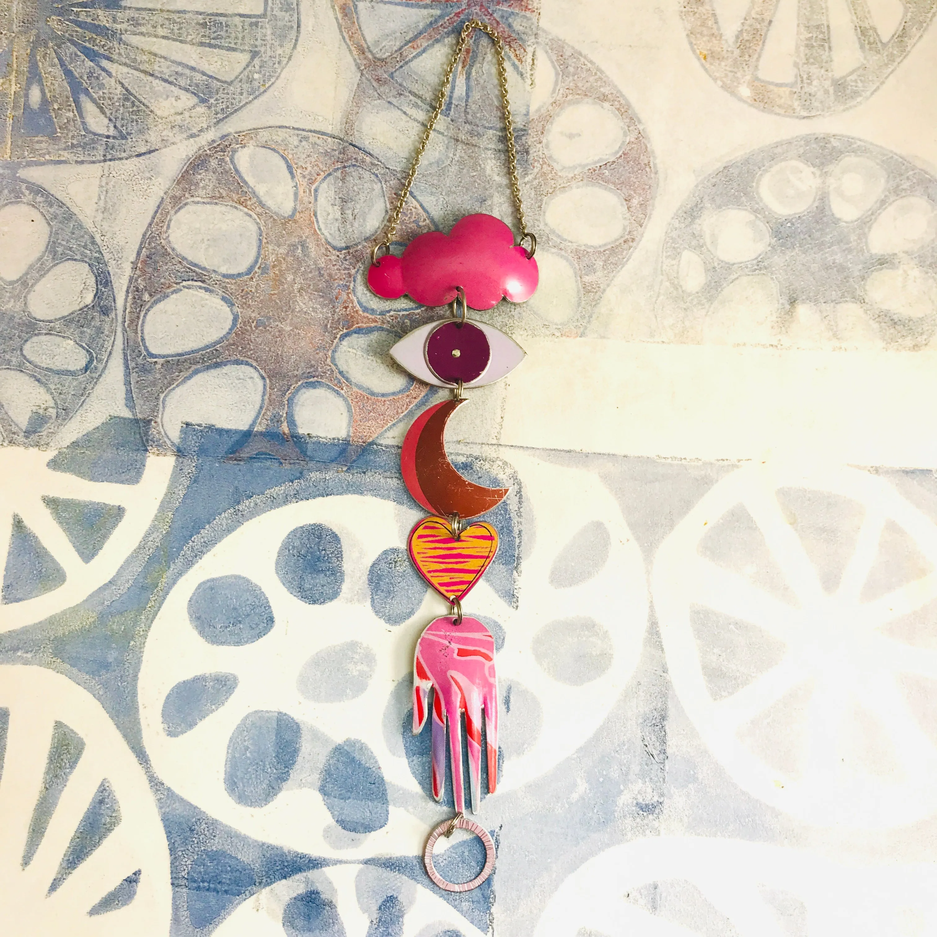 Mixed Pinks Protective Tiny Talisman Wall Hanging