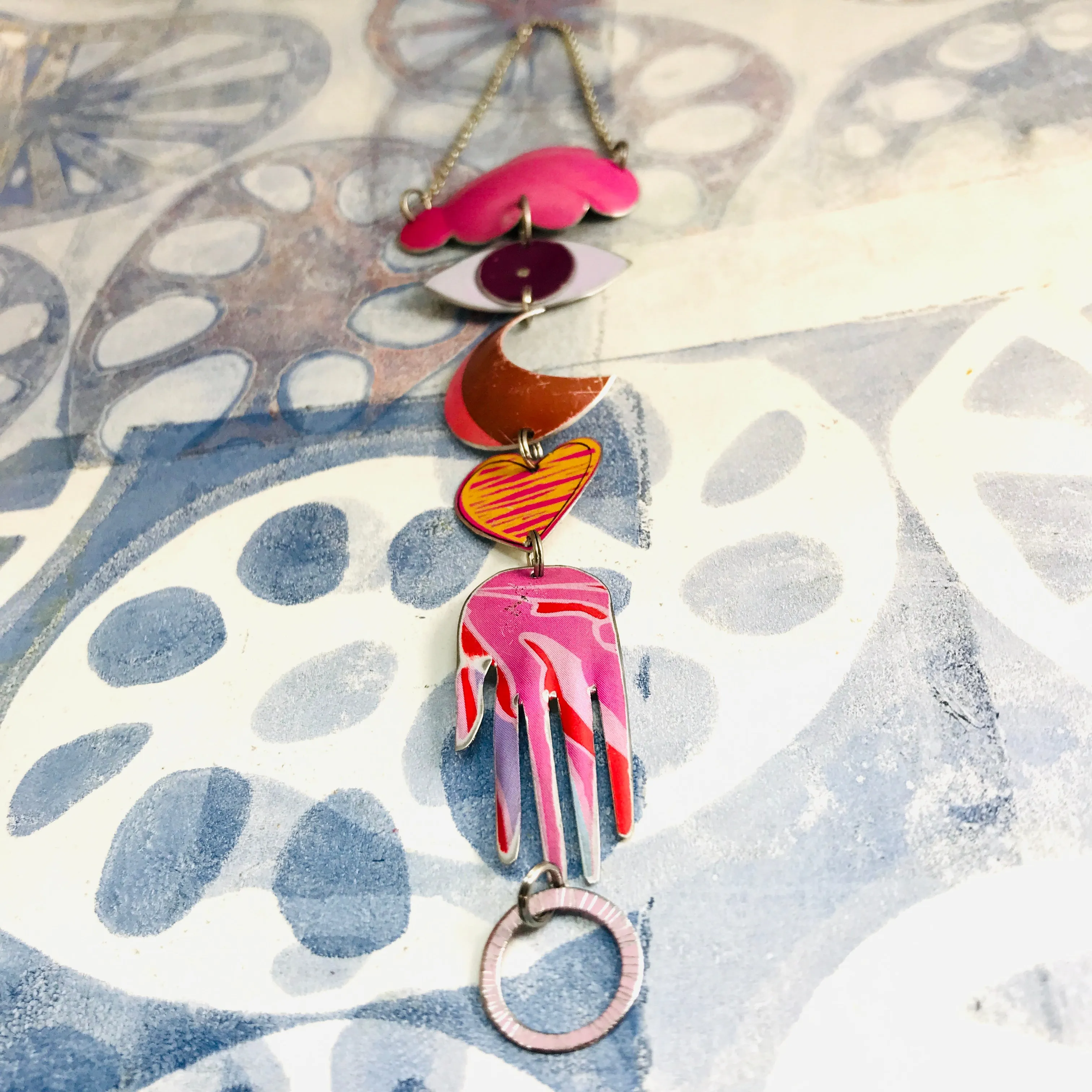 Mixed Pinks Protective Tiny Talisman Wall Hanging