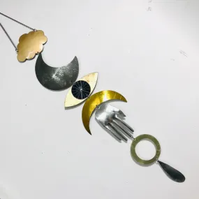 Mixed Silvers & Golds Protective Eye Talisman Wall Hanging