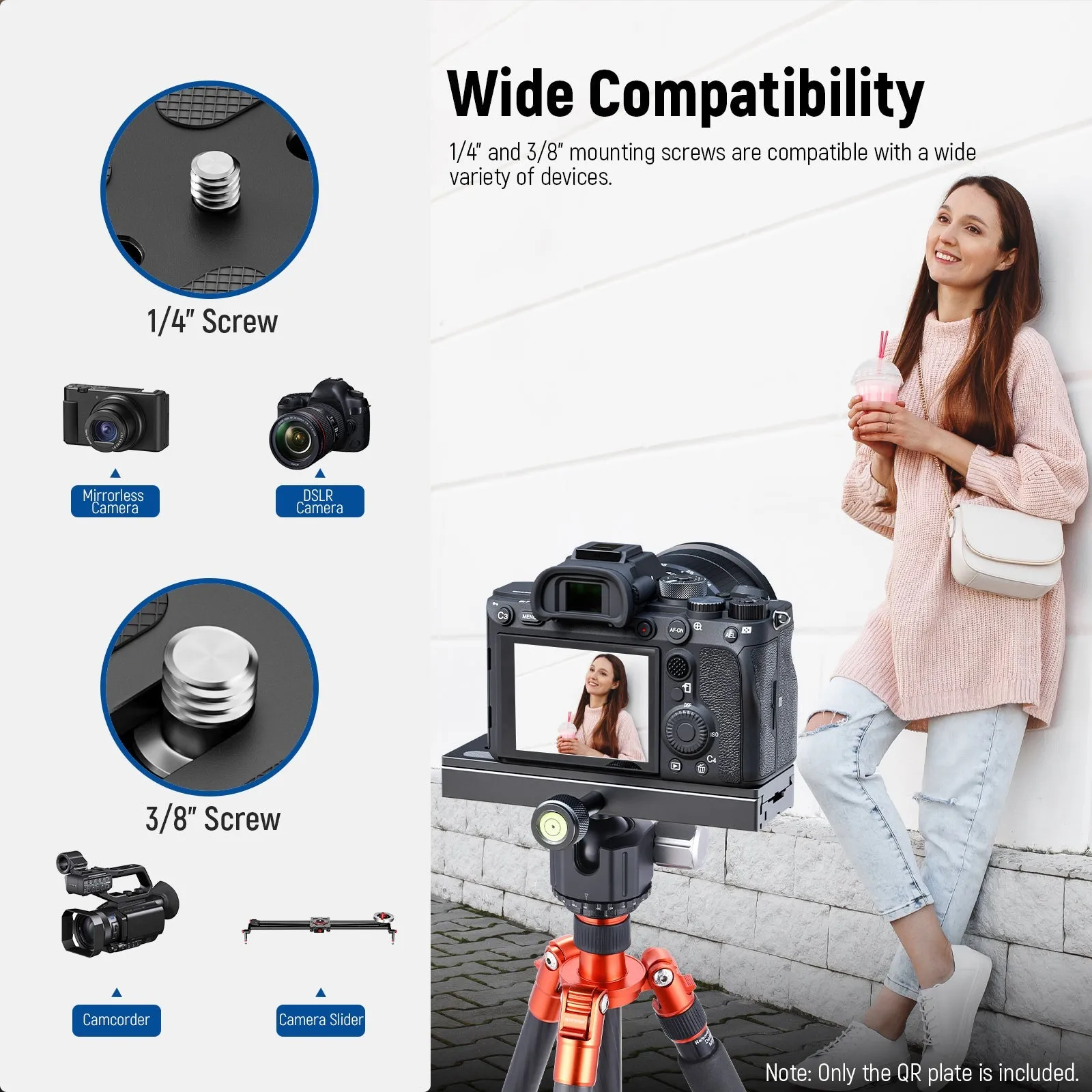 NEEWER QR150 Quick Release Plate with Clamp Set