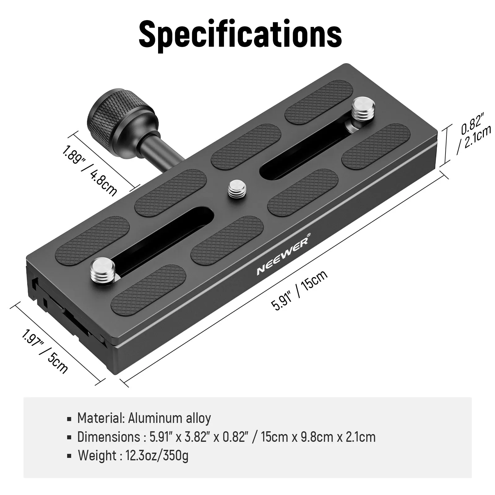 NEEWER QR150 Quick Release Plate with Clamp Set
