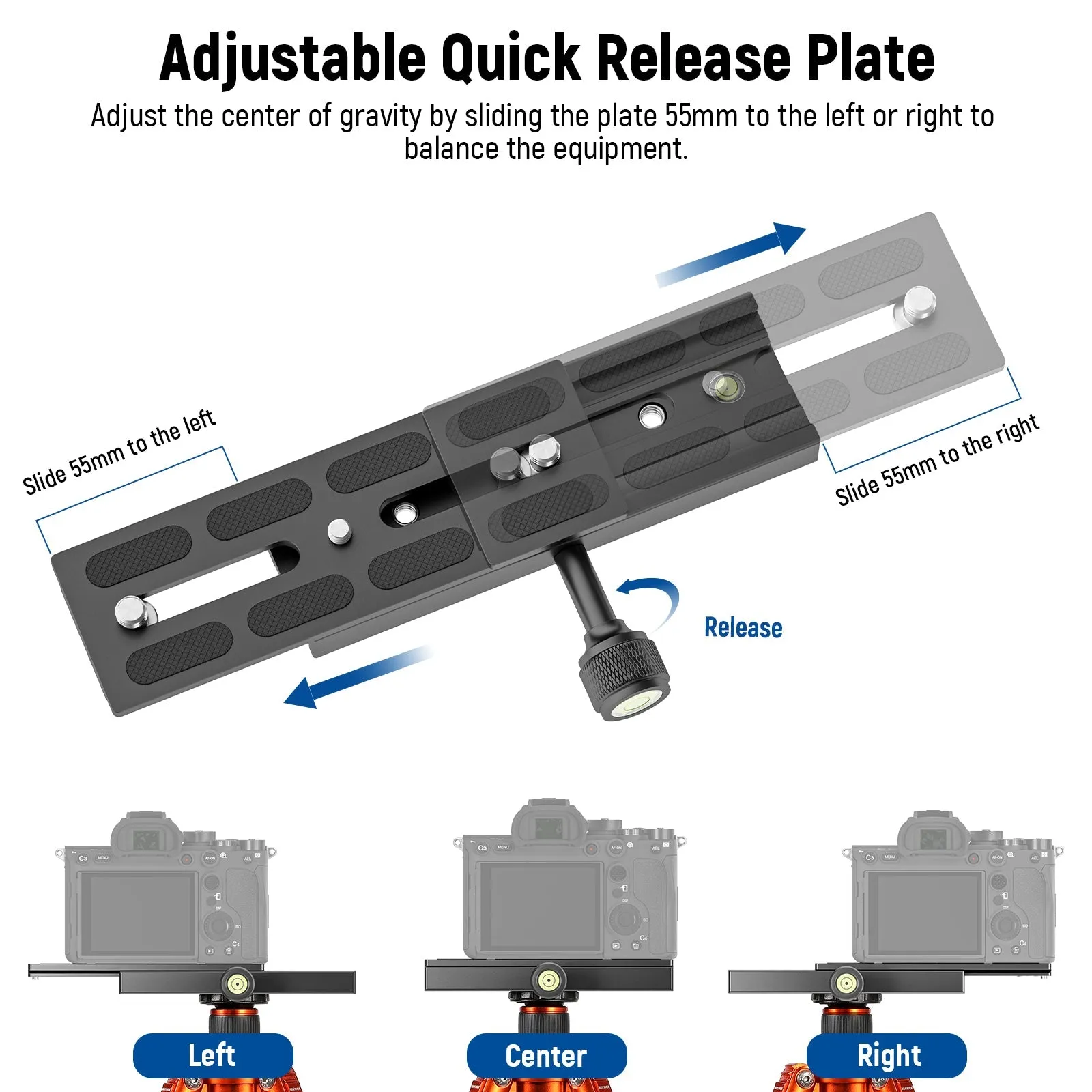NEEWER QR150 Quick Release Plate with Clamp Set