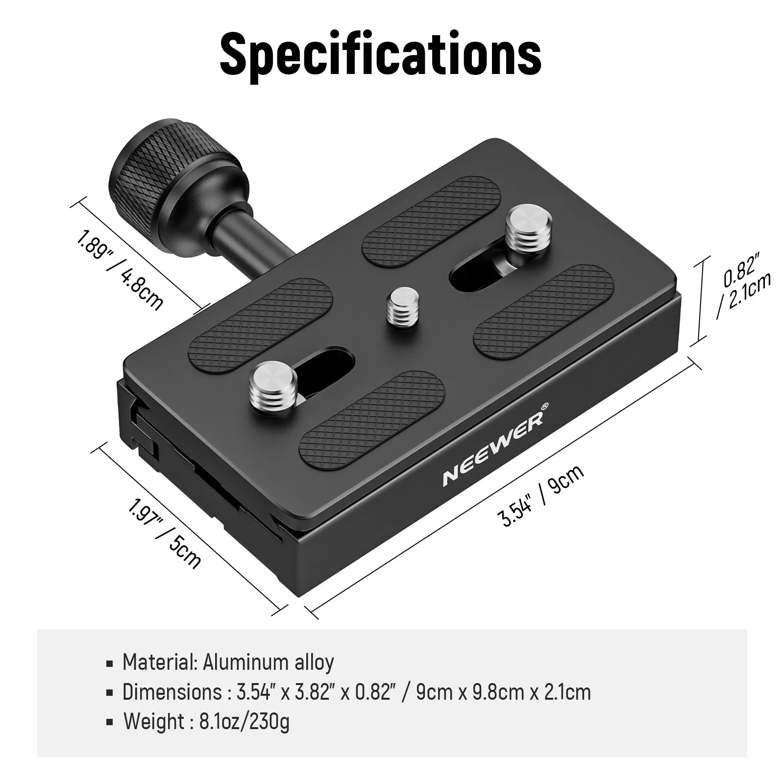 NEEWER QR150 Quick Release Plate with Clamp Set