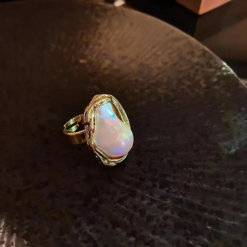 New Design Starfish Imitation Gold Adjustable Fashion Accessory Ring