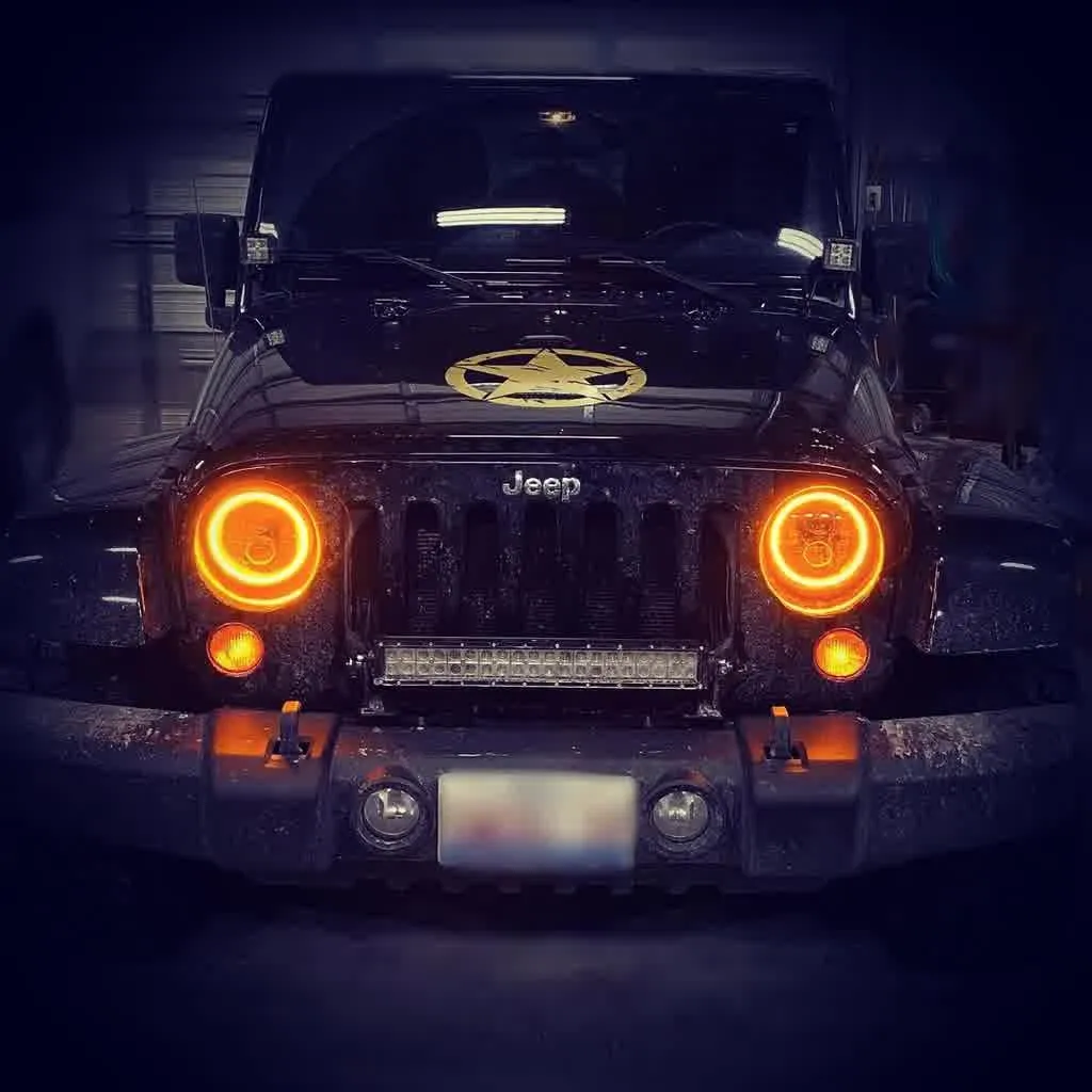 Oracle LED Headlight 7" High Powered [Black Bezel] w/ or w/o Halo