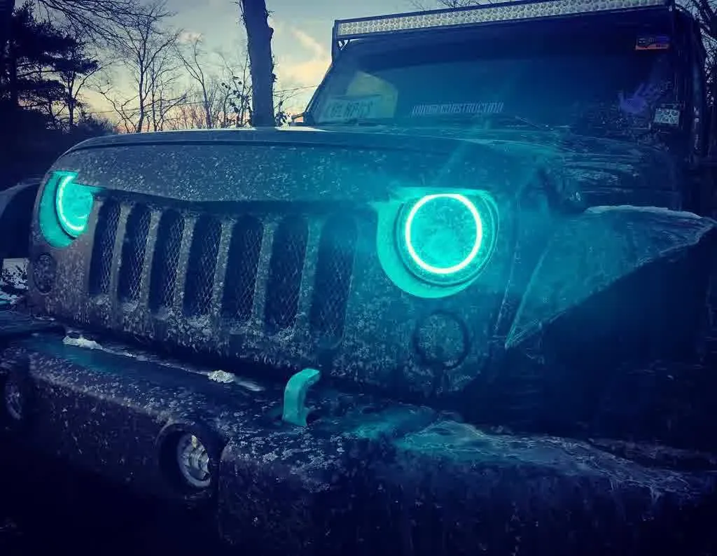 Oracle LED Headlight 7" High Powered [Black Bezel] w/ or w/o Halo