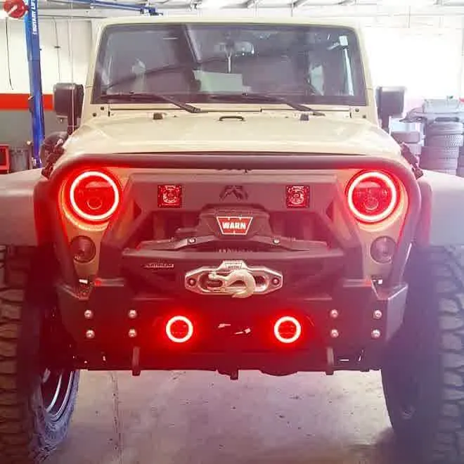 Oracle LED Headlight 7" High Powered [Black Bezel] w/ or w/o Halo
