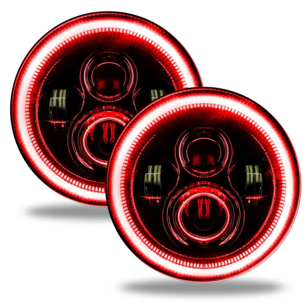 Oracle LED Headlight 7" High Powered [Black Bezel] w/ or w/o Halo