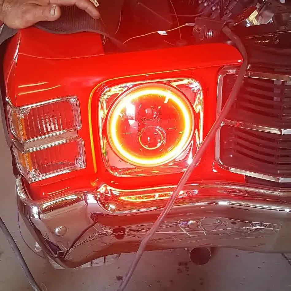 Oracle LED Headlight 7" High Powered [Black Bezel] w/ or w/o Halo