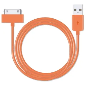 Orange 30-pin Cable for Charging and Data syncing for iPhone 4