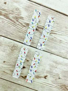 Patterned Christmas Lights Bar Acrylic Earring Blanks, DIY Jewelry Making