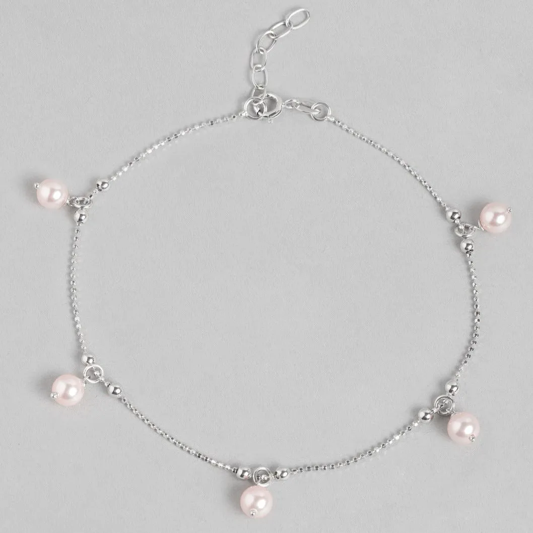 Pearl Drops 925 Sterling Silver Anklet