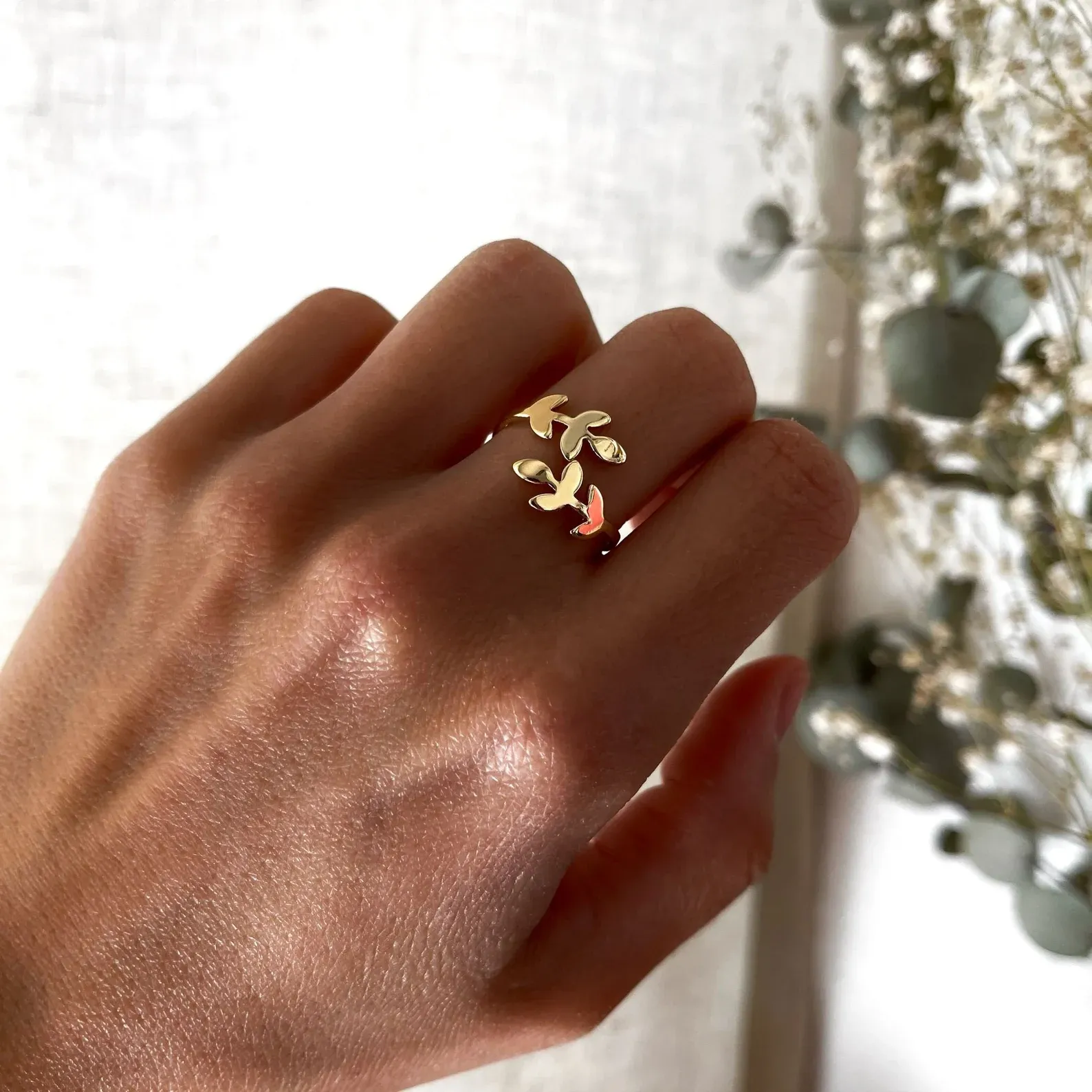 Pearlfect Sold Gold Plated Rings Combo (Set of 5)