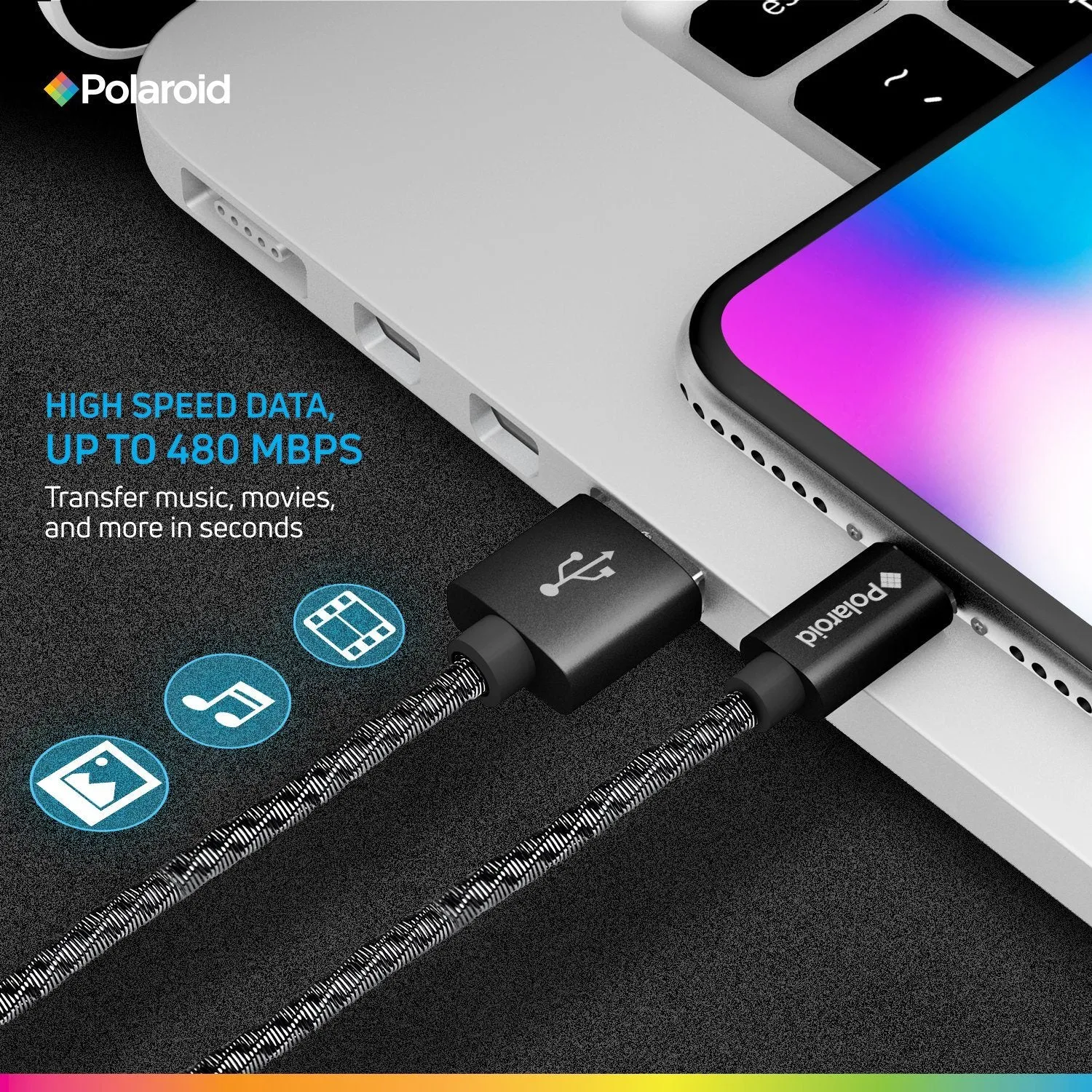 Polaroid Apple Certified 5 Ft. Lightning Cable