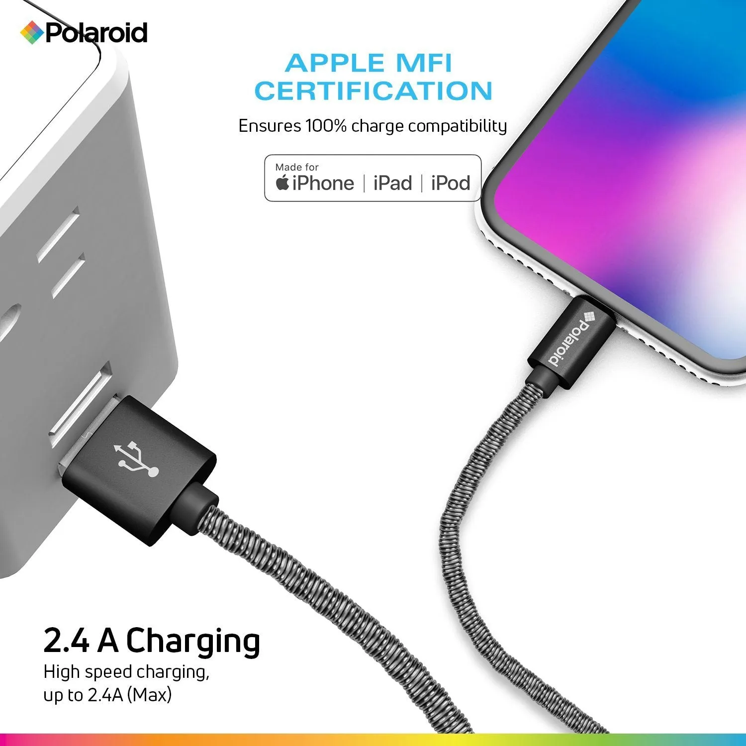Polaroid Apple Certified 5 Ft. Lightning Cable