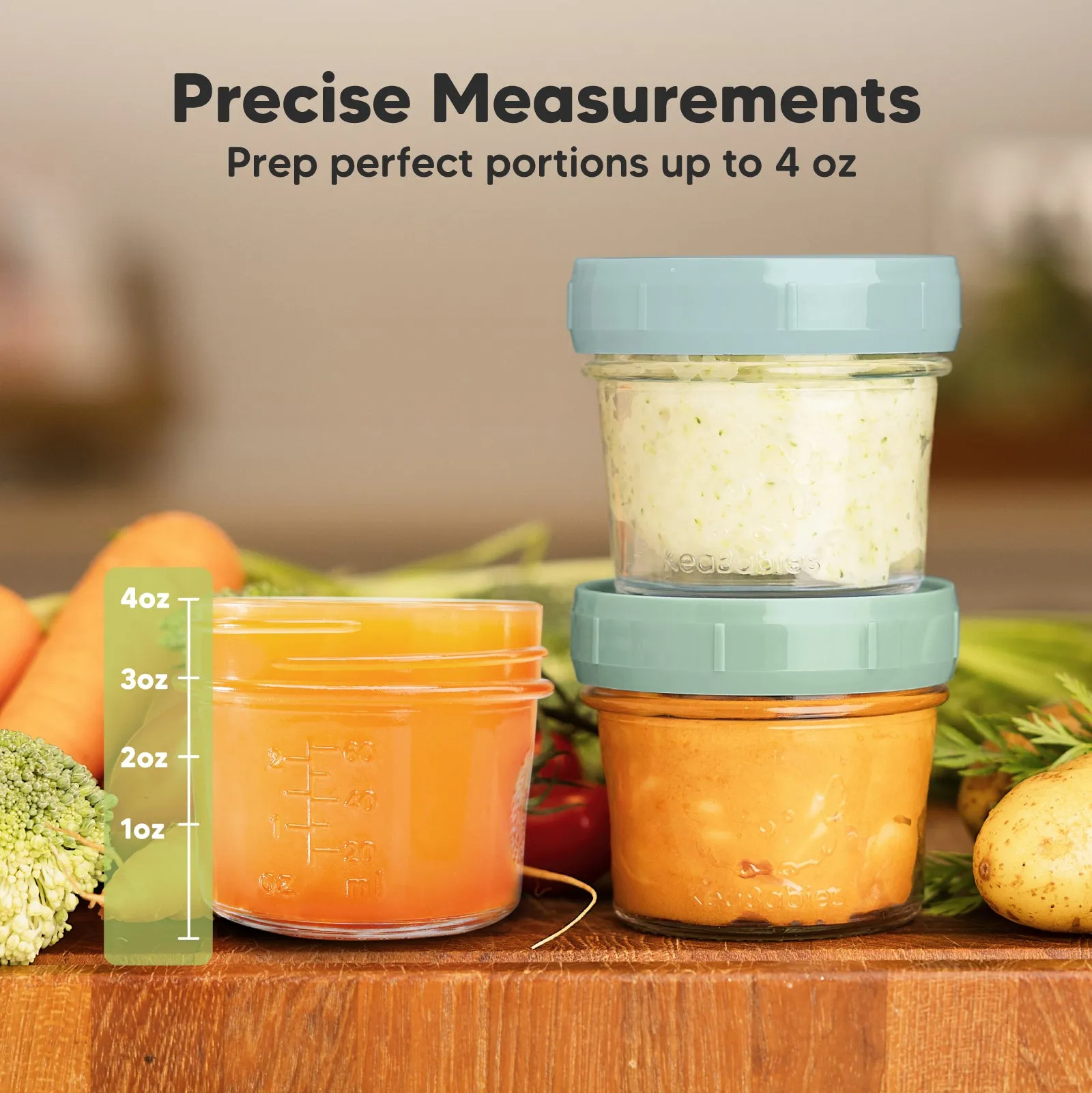 Prep Jars Baby Food Storage Glass Container (Musk Dusk)