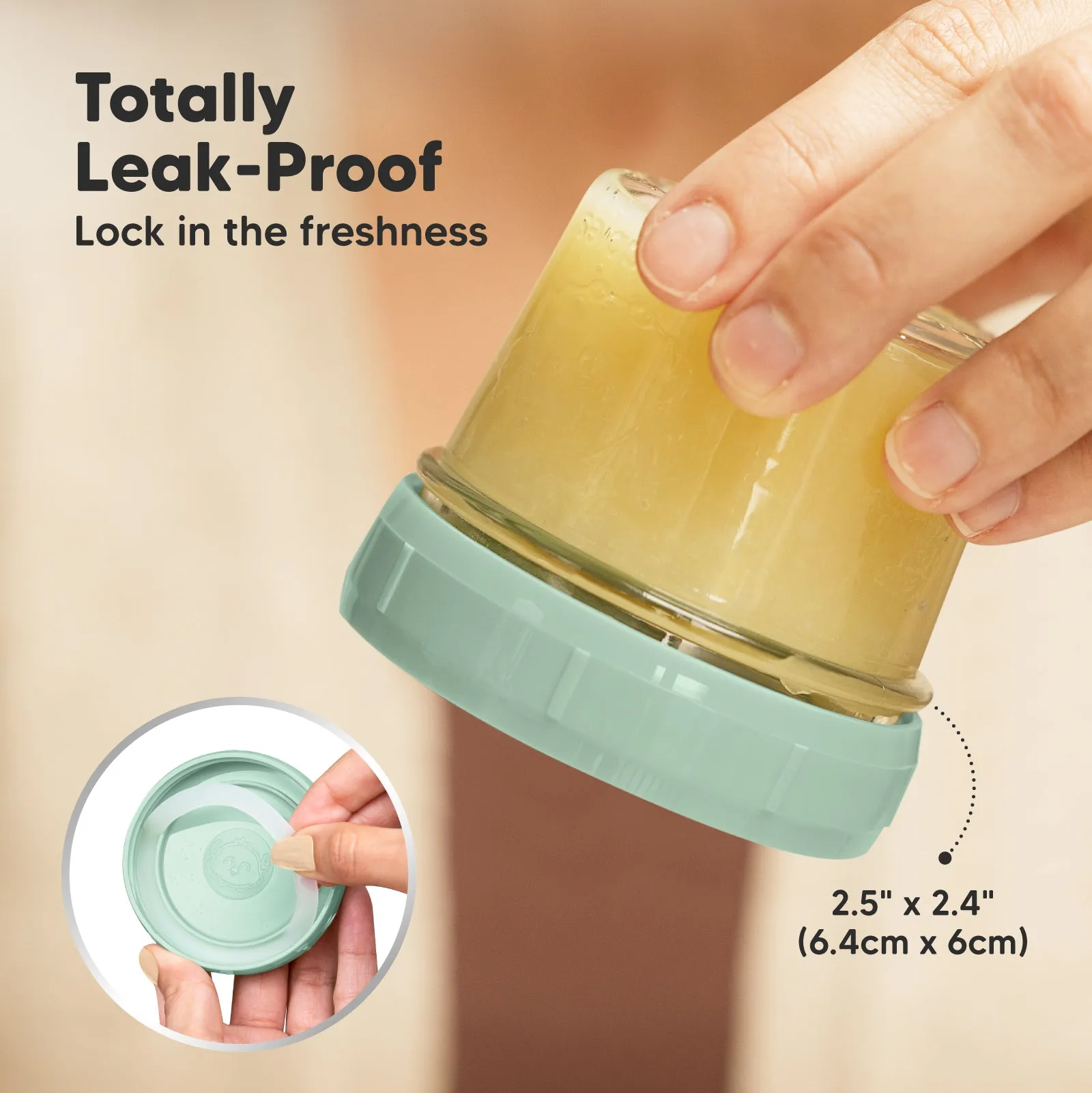 Prep Jars Baby Food Storage Glass Container (Musk Dusk)