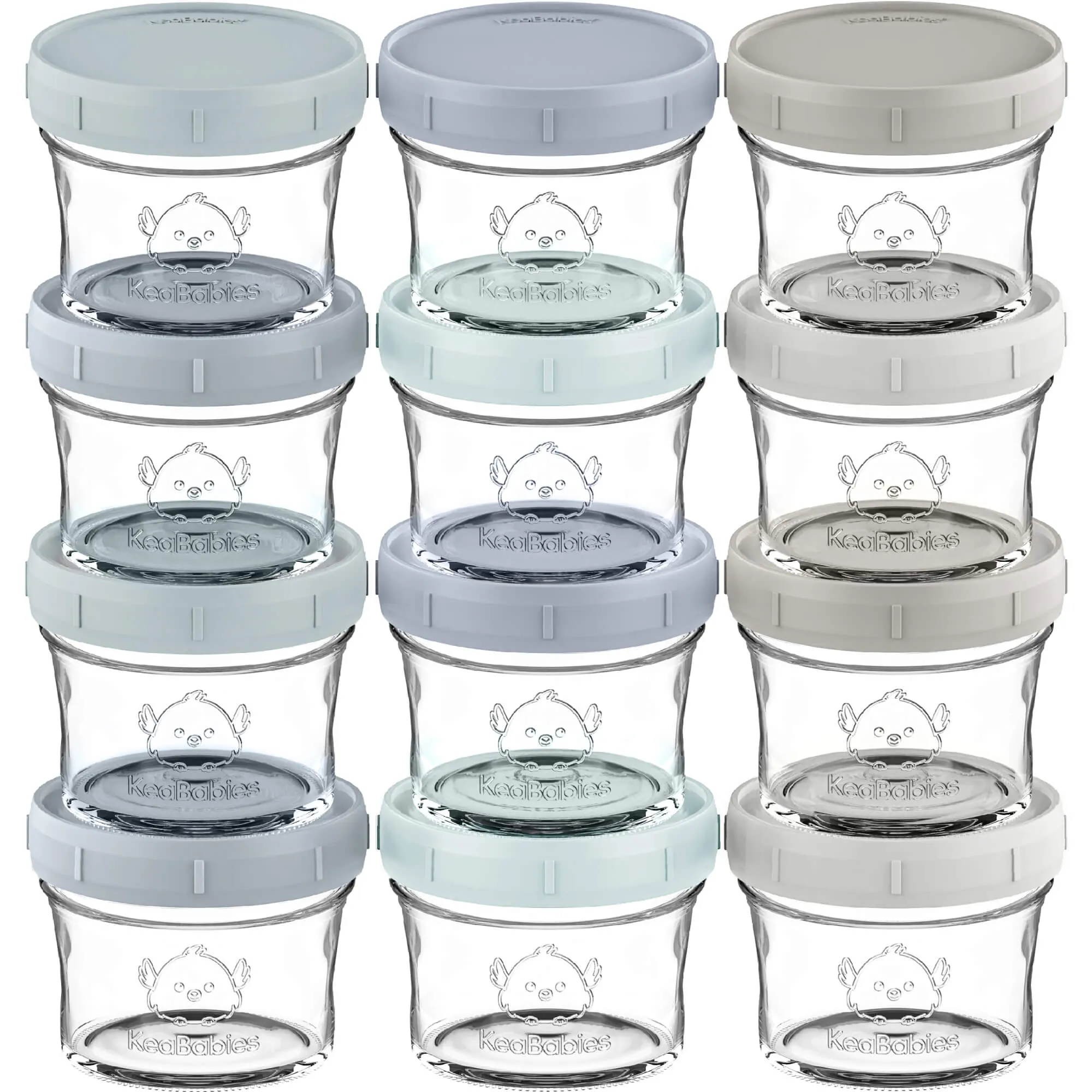 Prep Jars Baby Food Storage Glass Container (Slate)