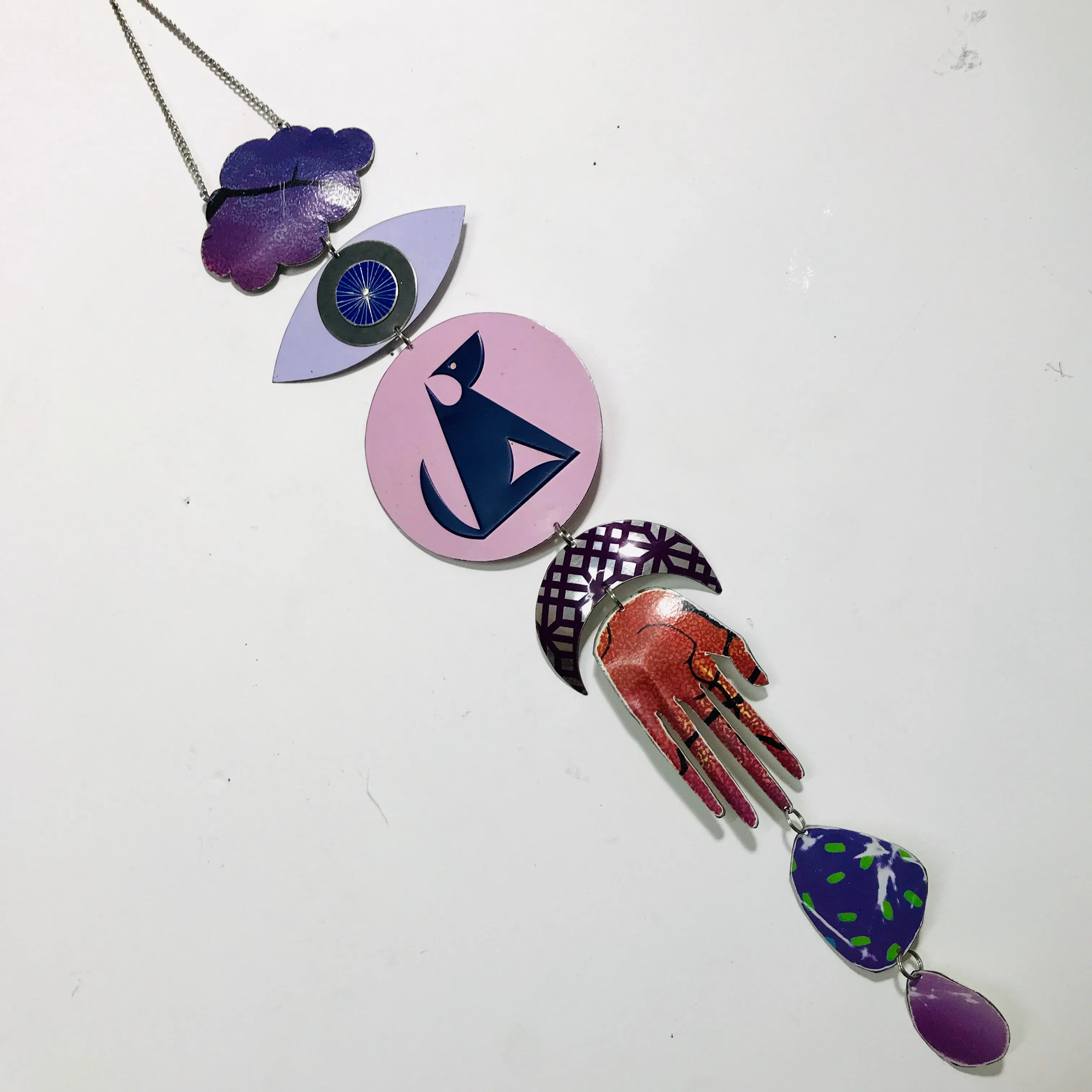 Purples & Pup Protective Eye Talisman Wall Hanging