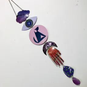 Purples & Pup Protective Eye Talisman Wall Hanging