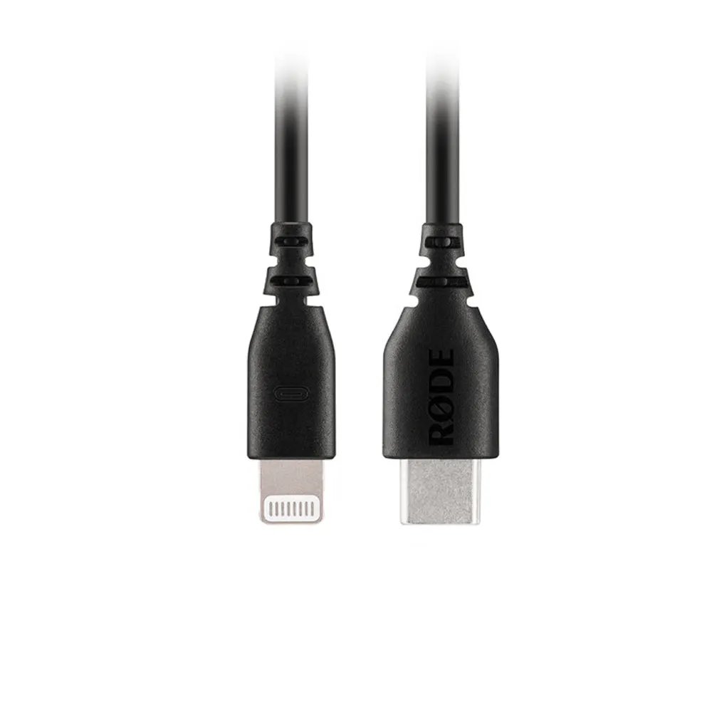 RODE SC21 0.3M Lightning Male to USB Type-C Male Audio Cable for VideoMic NTG / GO II, Wireless PRO GO II ME MFi Certified USB Microphones