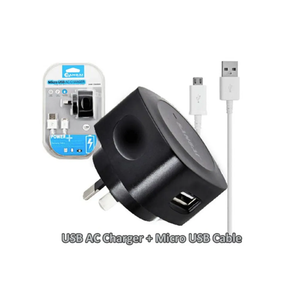 Sansai Micro USB Charger with Cable for Android Devices (Black)