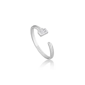 Silver Key Adjustable Ring