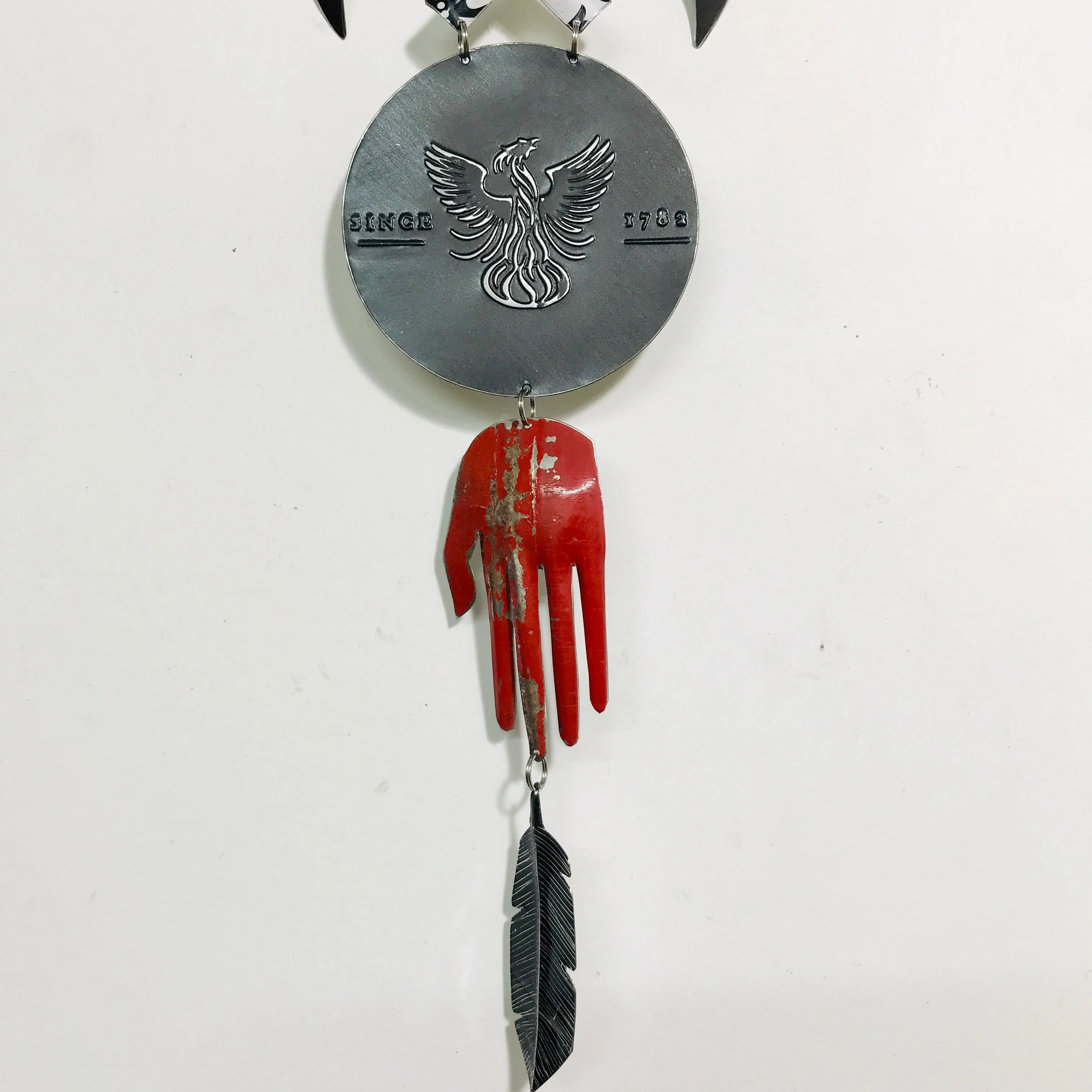 Silver Phoenix Mixed Midnights Protective Eye Talisman Wall Hanging