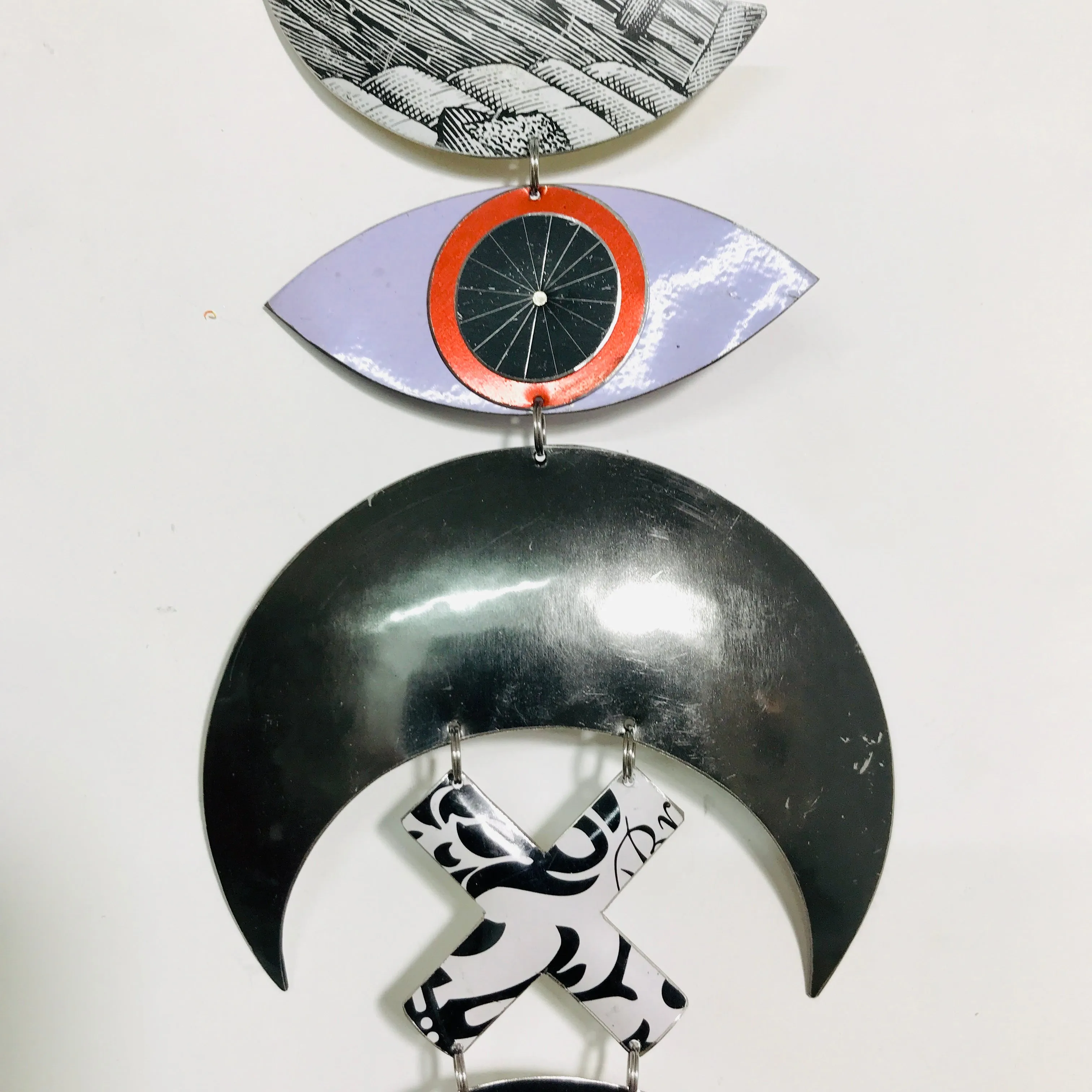 Silver Phoenix Mixed Midnights Protective Eye Talisman Wall Hanging