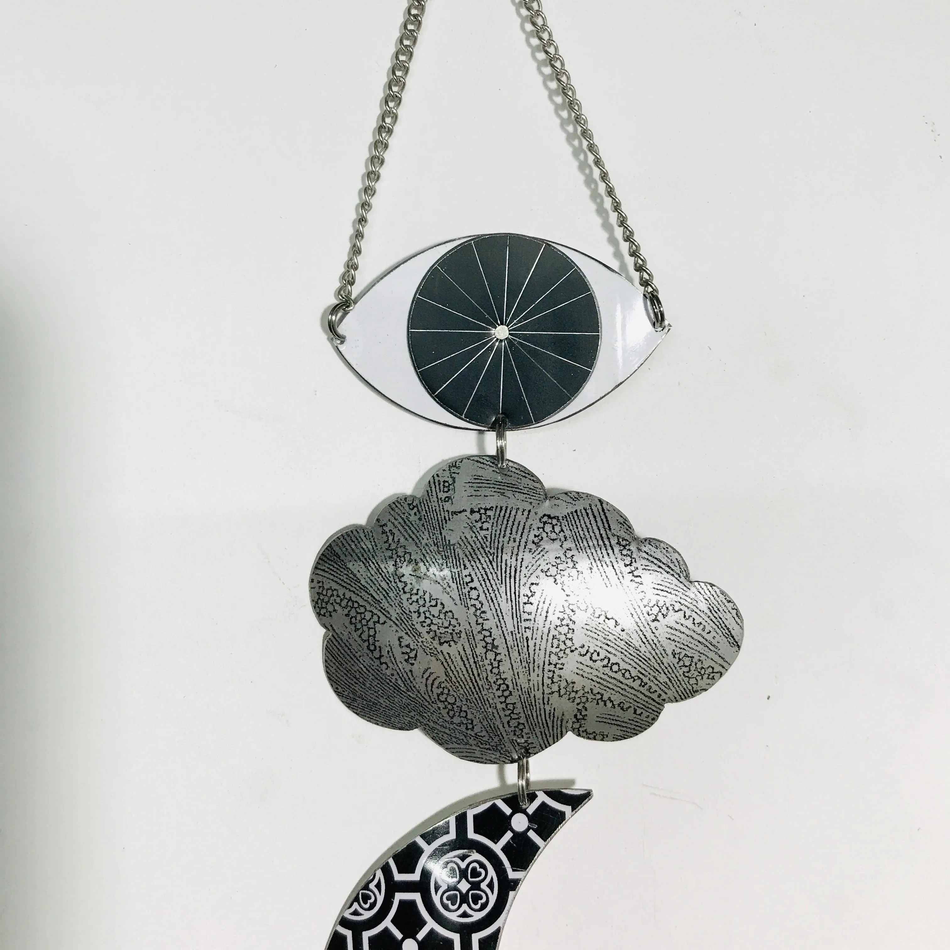 Silver Stag Midnights Protective Eye Talisman Wall Hanging