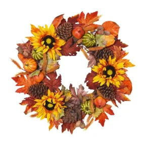Sincere Floral 60cm Luxury Artificial Autumn Wreath
