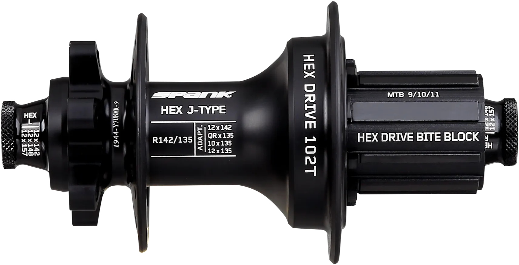 Spank Industries Hex J-Type 6-Bolt Disc Rear Hub