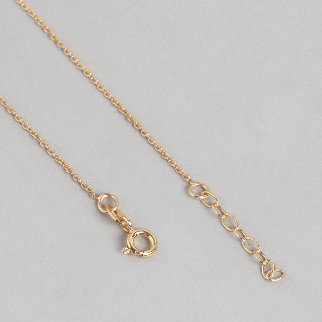 Star Rose Gold Plated CZ 925 Sterling Silver Anklet