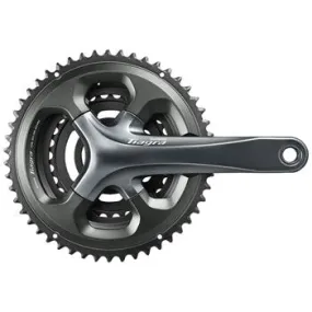 Tiagra FC-4703 Bicycle Crankset - 165mm, 10-Speed, 50/39/30t, 110/74 Asymmetric BCD, Hollowtech II Spindle Interface, Gray