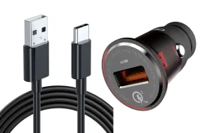 timeless 6ft USB-C Cable 18W Fast Car Charger for iPhone 16/Pro/Max/Plus - Long Power Wire TYPE-C Cord Power Adapter Quick Charge DC Socket for iPhone 16/Pro/Max/Plus