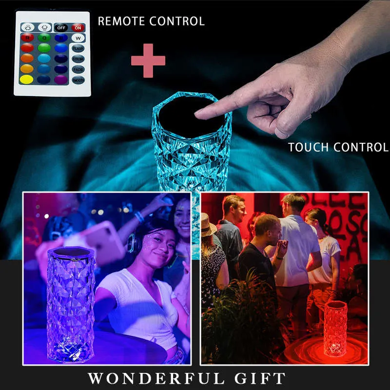 ✨Touching Control Rose Crystal Lamp🌹Free shipping
