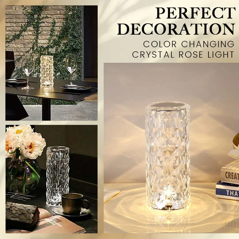 ✨Touching Control Rose Crystal Lamp🌹Free shipping