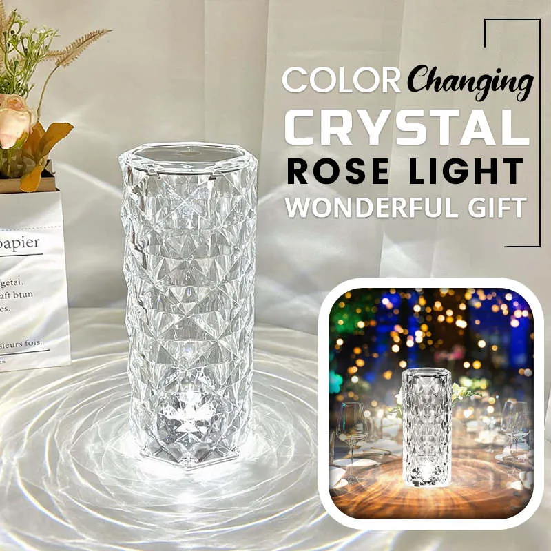 ✨Touching Control Rose Crystal Lamp🌹Free shipping