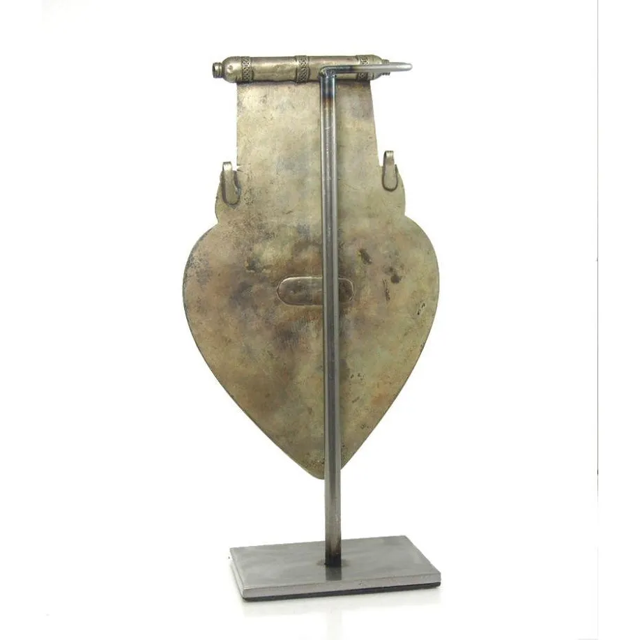 Turkmen Asyk Cordiform Heart Shaped Pendant with Repair-03