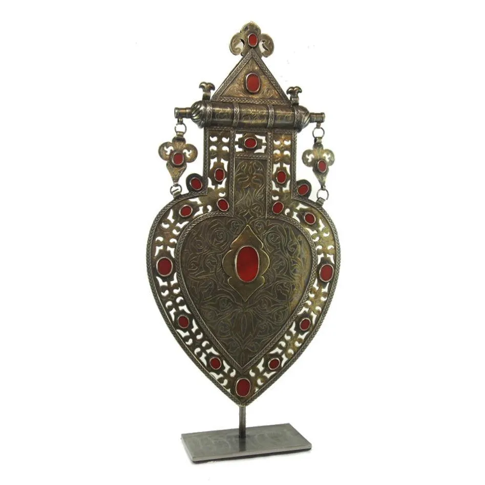 Turkmen Cordiform Heart Shape Pendant-09