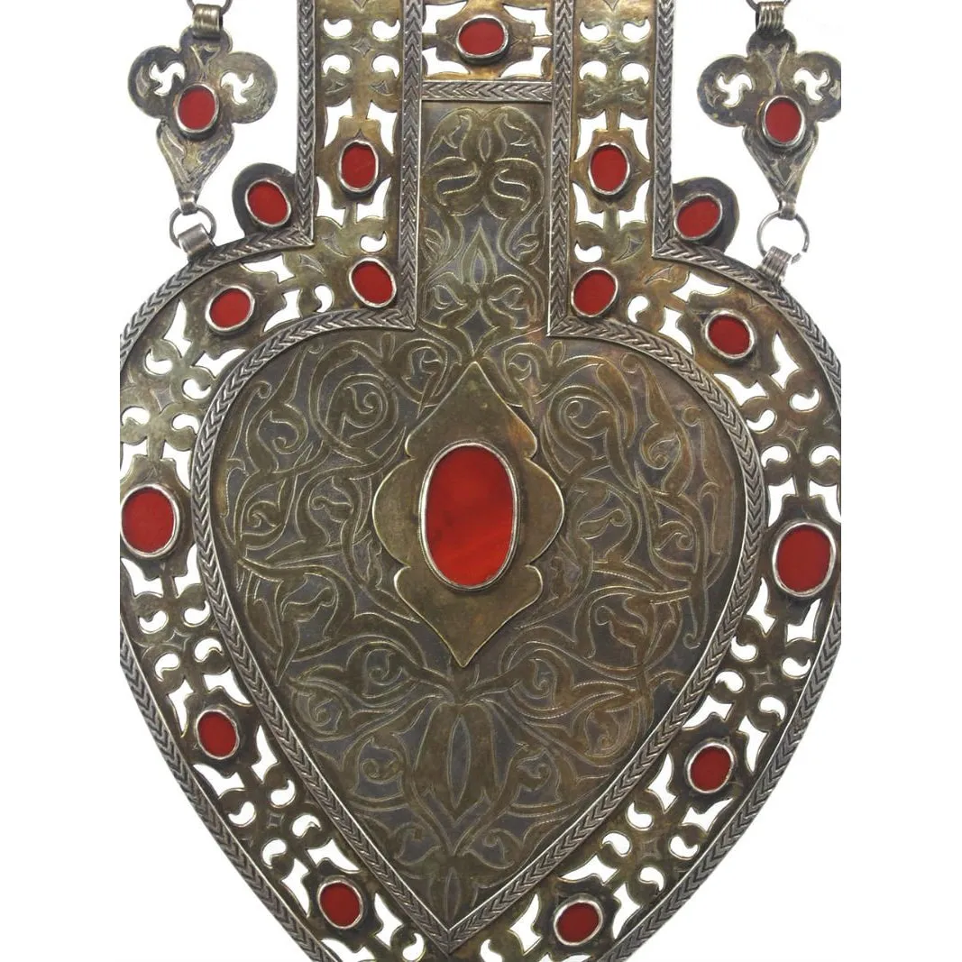 Turkmen Cordiform Heart Shape Pendant-09