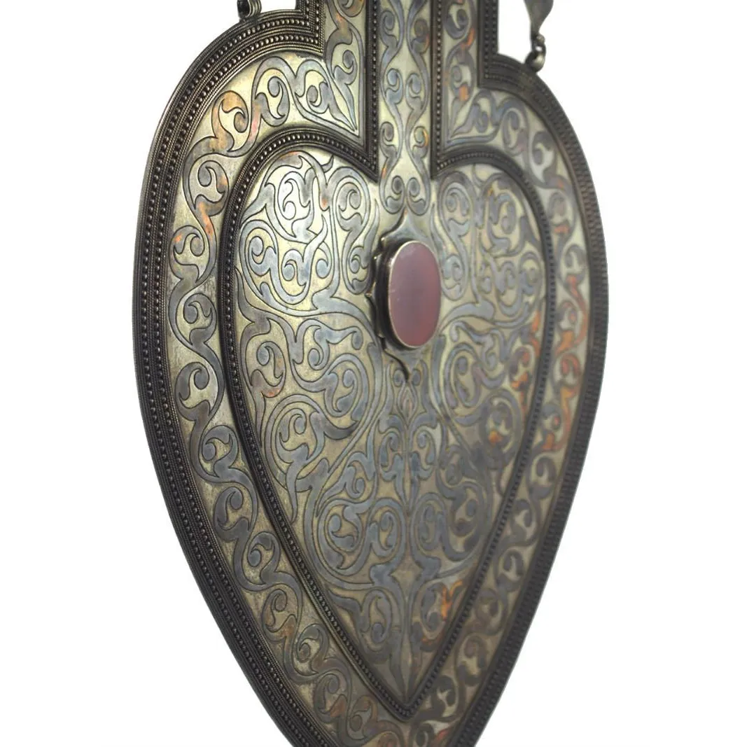Turkmen Cordiform Heart Shape Pendant-10