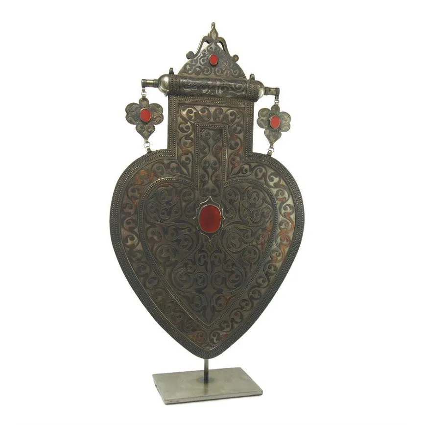 Turkmen Cordiform Heart Shape Pendant-10