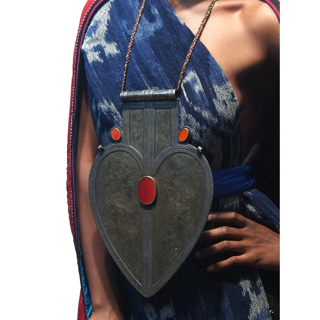 Turkmen Cordiform Heart Shape Pendant-11