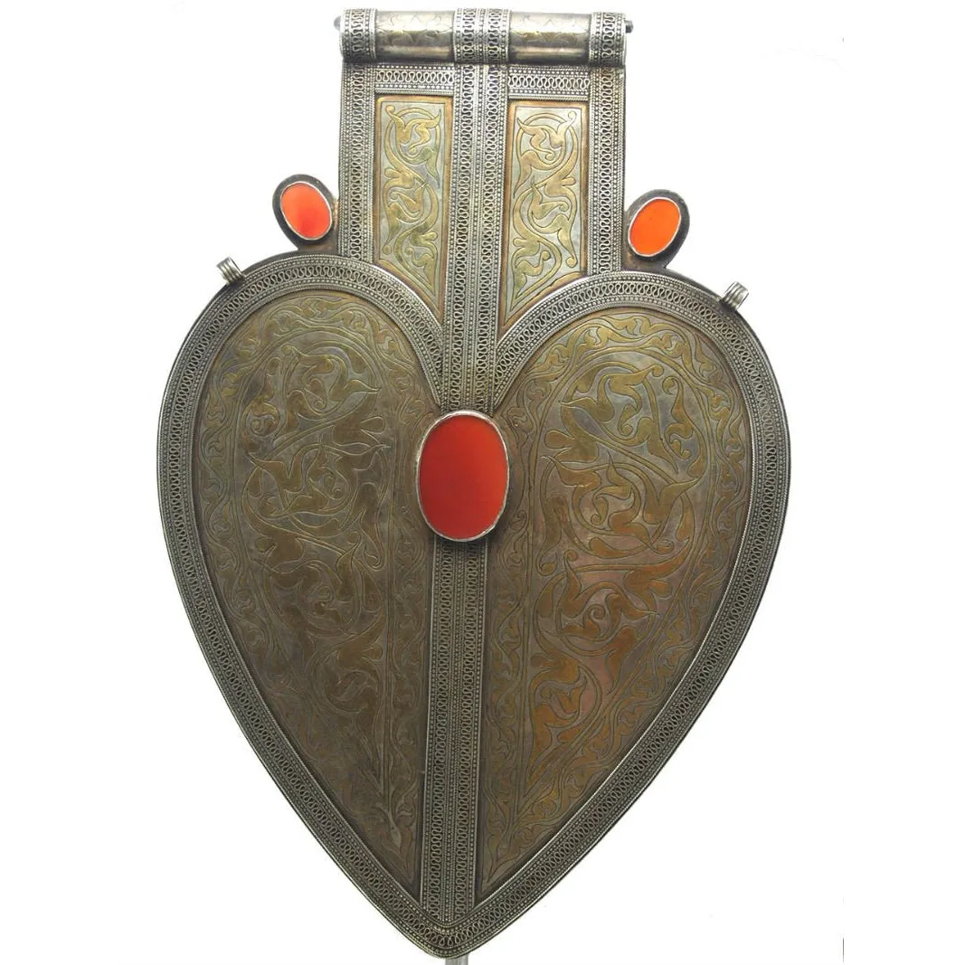 Turkmen Cordiform Heart Shape Pendant-11