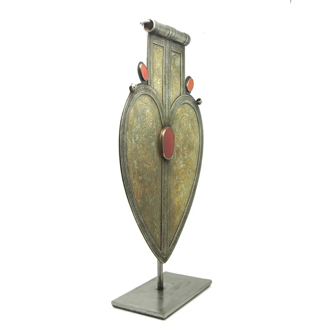 Turkmen Cordiform Heart Shape Pendant-11