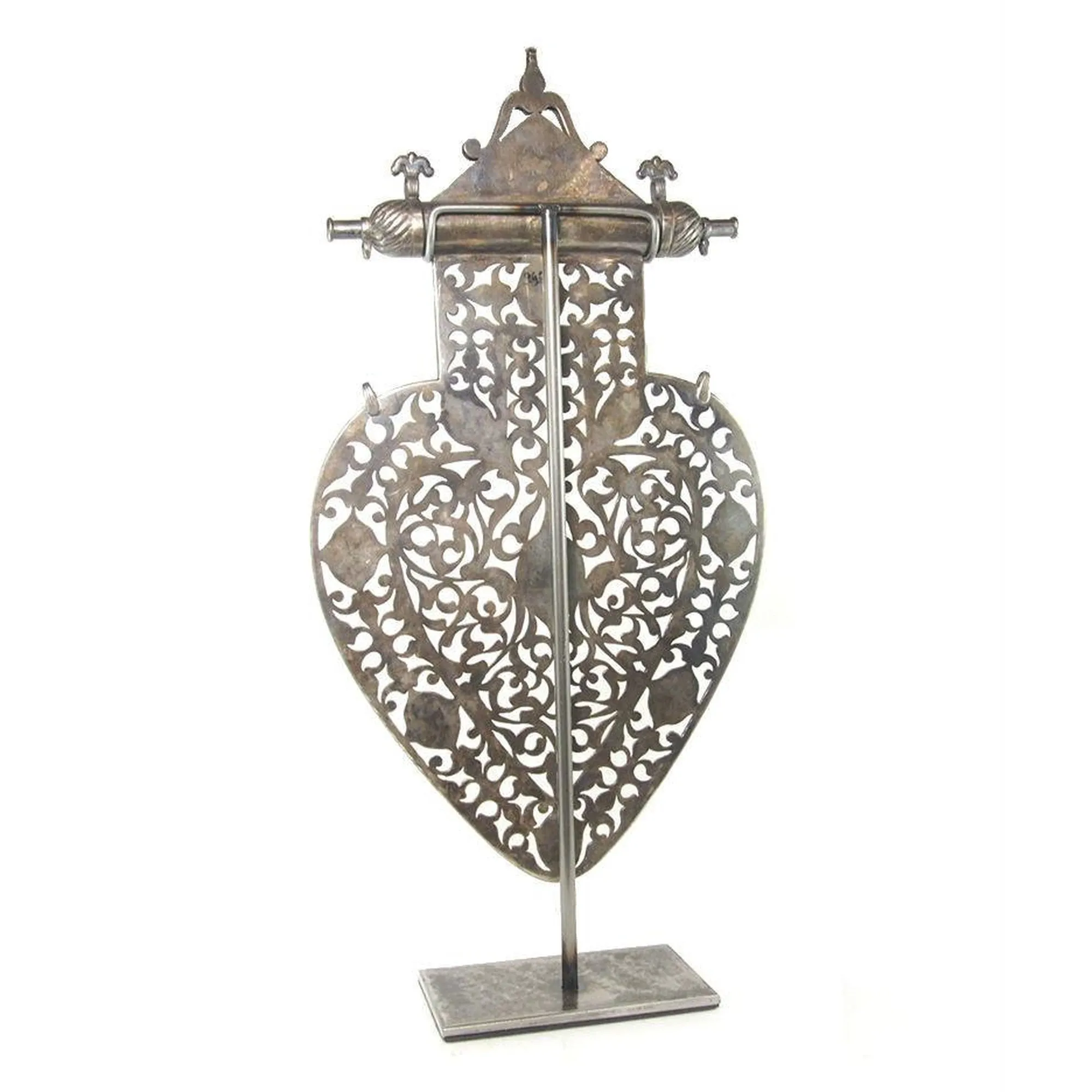 Turkmen Cordiform Heart Shape Pendant-12