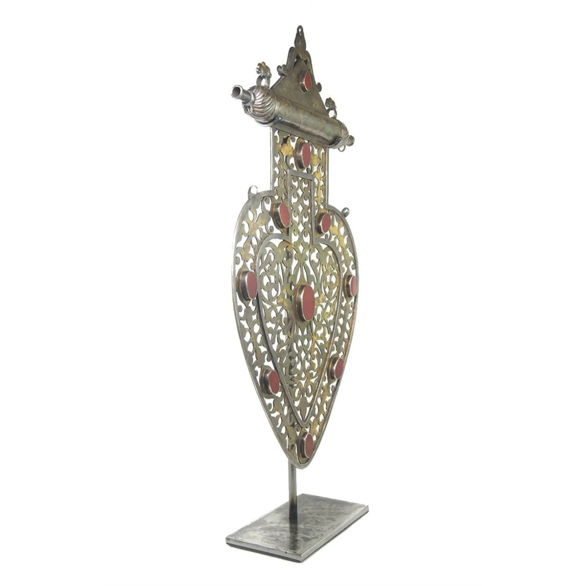 Turkmen Cordiform Heart Shape Pendant-12
